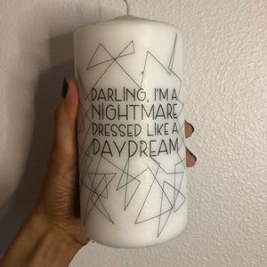 Taylor swift lyric candle